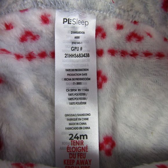 PL:Sleep NEW Toddler Baby 24M Pajama Set Christmas Snow Cute Red - Picture 4 of 5